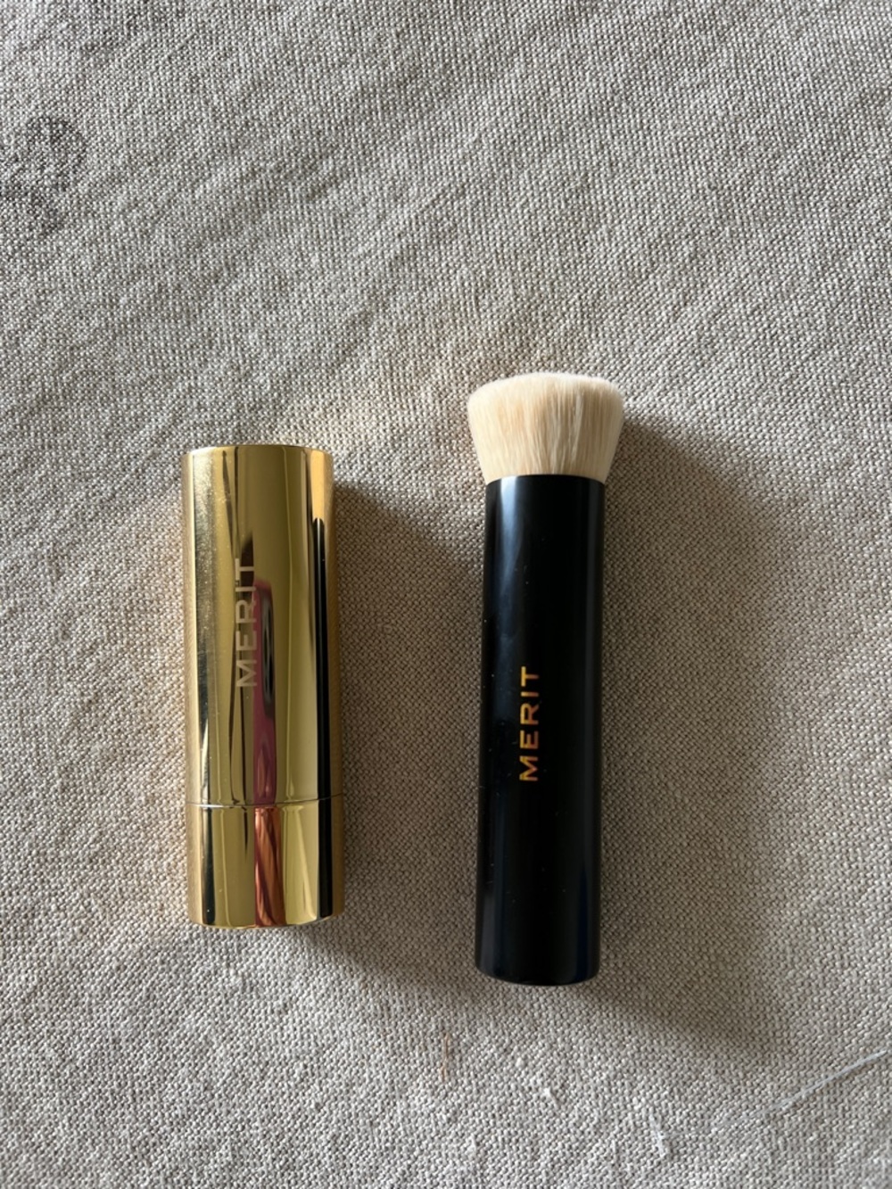 Merit Cream Bronzer in Clay & brush